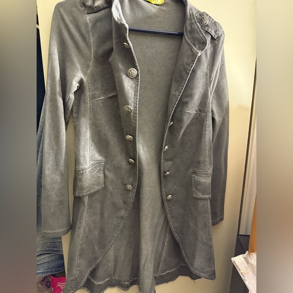 Suzy D Women’s Taupe Military Style Jacket Size Small - Picture 2 of 5